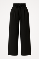 Chic High-Waist Palazzo Pants with Tie Belt – Effortless Elegance and Comfort