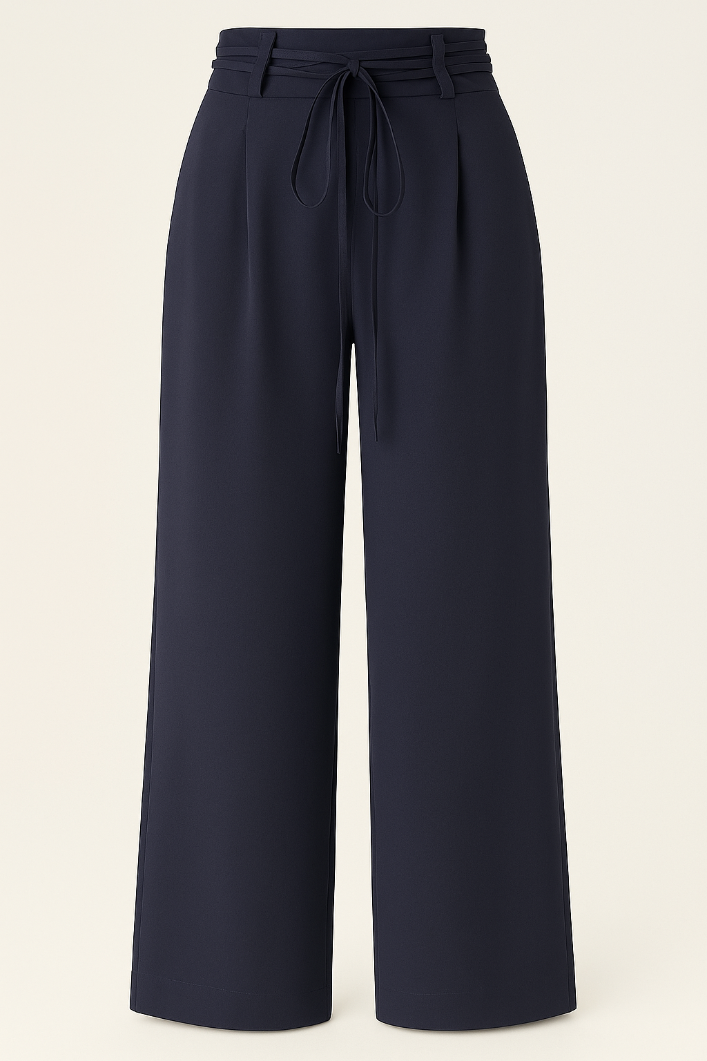 Chic High-Waist Palazzo Pants with Tie Belt – Effortless Elegance and Comfort
