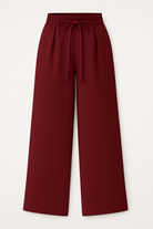 Chic High-Waist Palazzo Pants with Tie Belt – Effortless Elegance and Comfort