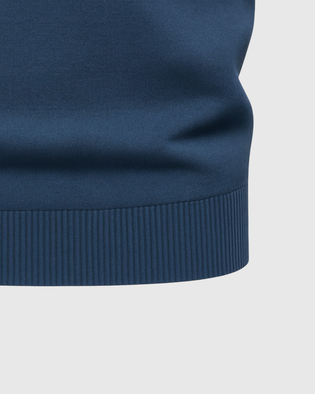 Jersey Azul De Algodón Con Cuello En V Para Hombre