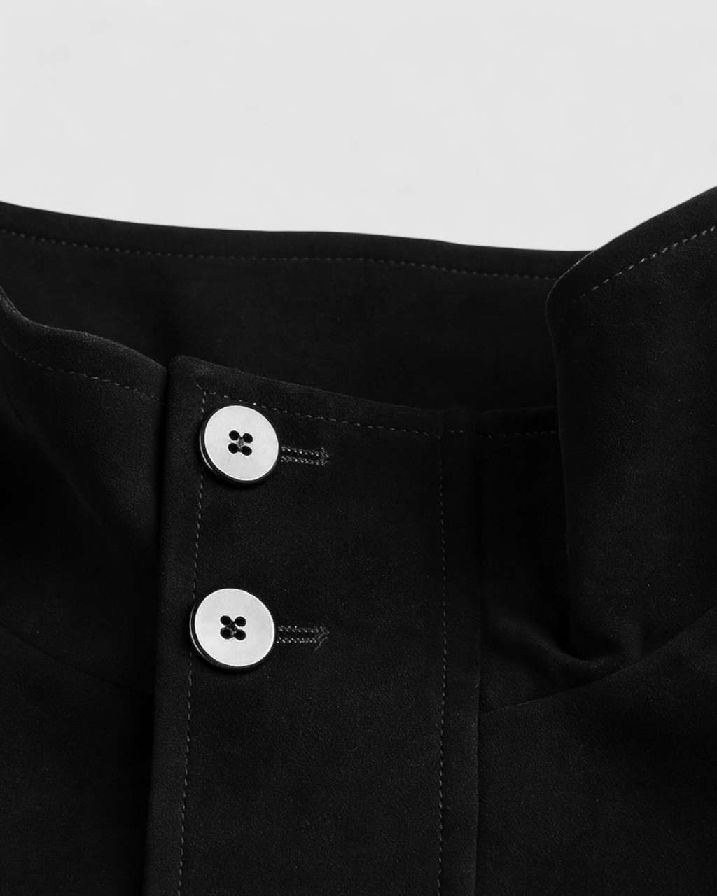 Chaqueta Retro de ante Negro para Hombre