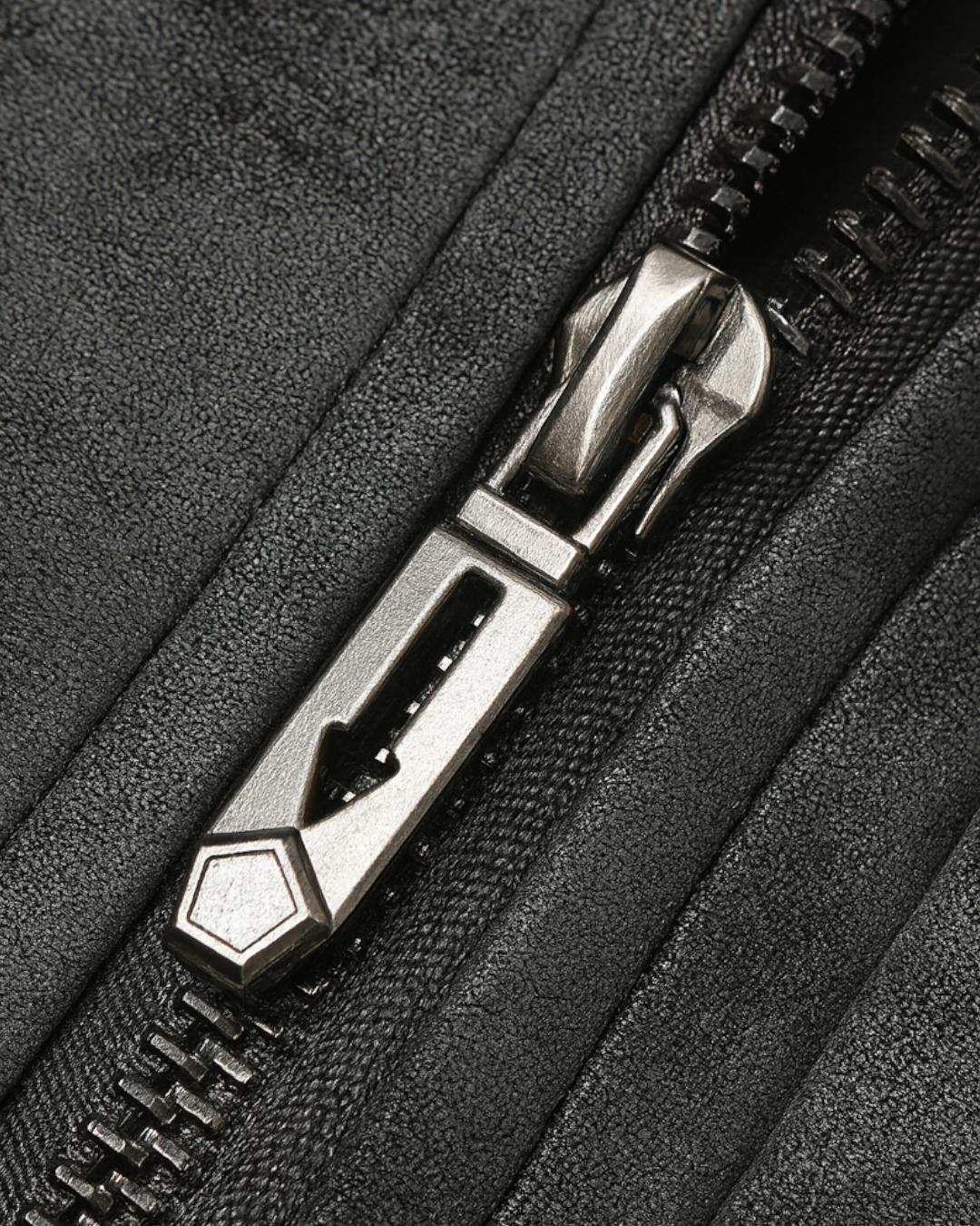 Chaqueta Negro de Cuero para Hombre