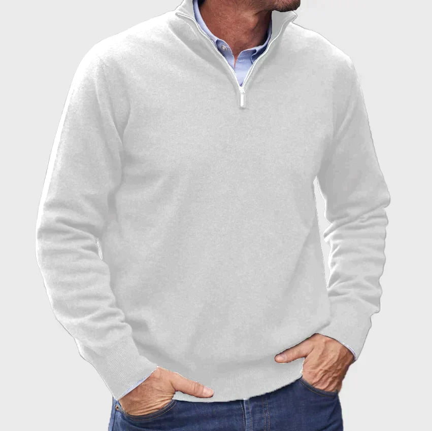 Classic Quarter-Zip Everyday Sweater - Timeless Style and All-Day Comfort
