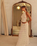 Women's Elegant Ruffle-Trim Two-Piece Set