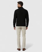 Elegante suéter de punto – suéter para hombre con cuello de solapa y botones