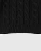 Elegante suéter de punto – suéter para hombre con cuello de solapa y botones