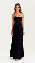 Donna Women's Bustier Maxi Dress – Elegant Wedding Guest Gown