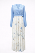 Women's Elegant Maxi Dress with Delicate Flutter Sleeves