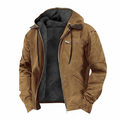 Men's Zippered Hooded Jacket - Waterproof & Windproof
