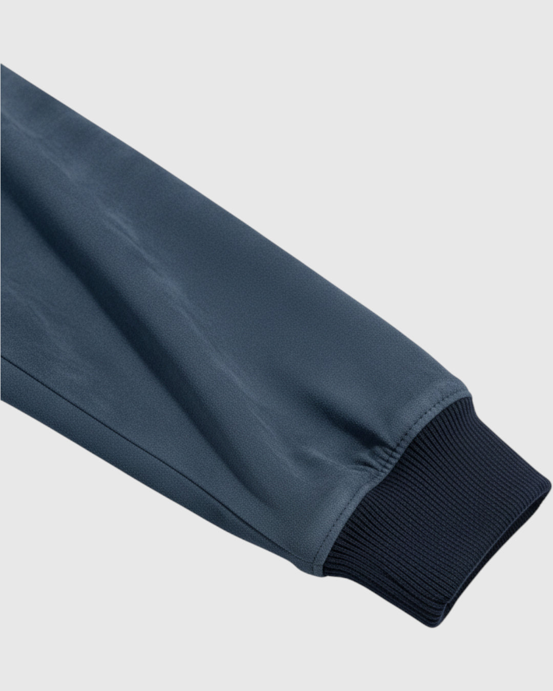 Chaqueta Suede con Cremallera para Hombre – Azul Denim