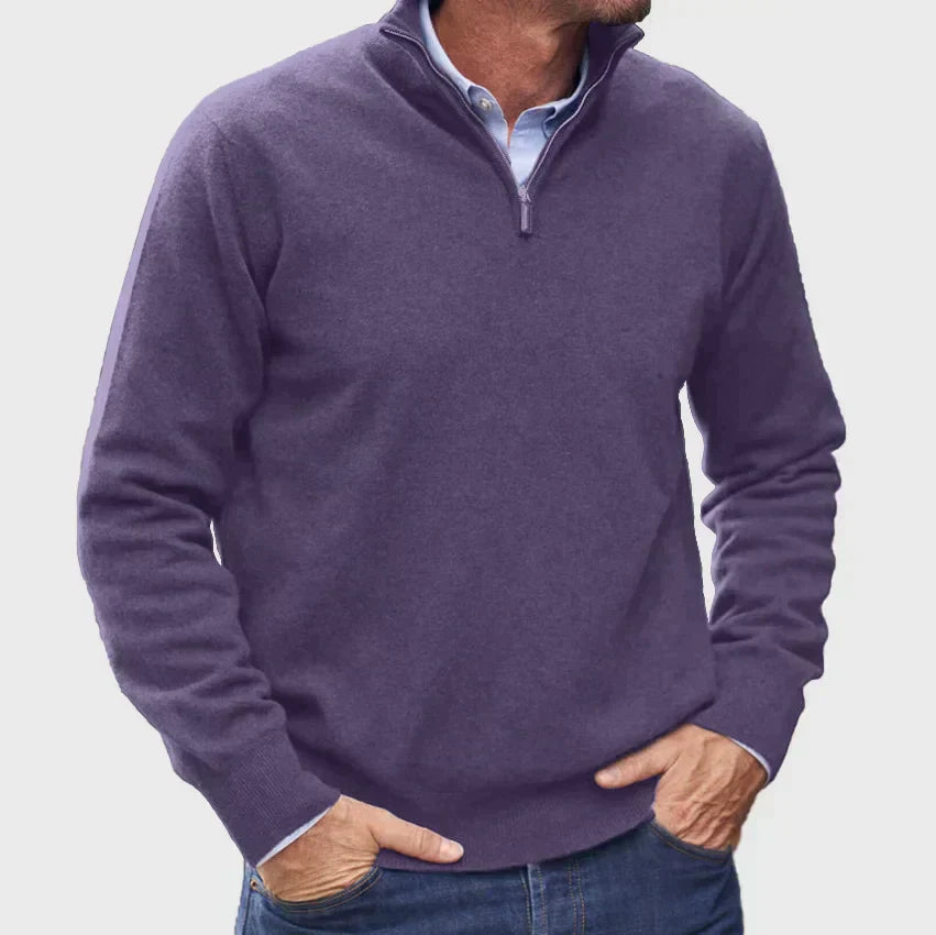 Classic Quarter-Zip Everyday Sweater - Timeless Style and All-Day Comfort