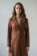 Women's Chic Vintage Suede Trench Coat