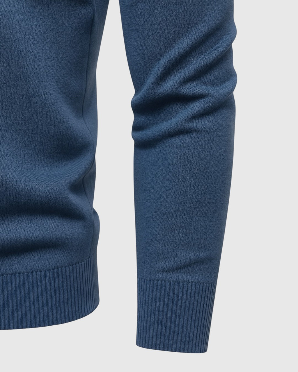 Jersey azul de algodón con cuello en v para hombre