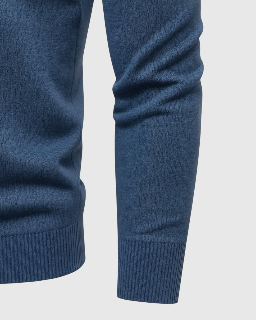 Jersey azul de algodón con cuello en v para hombre