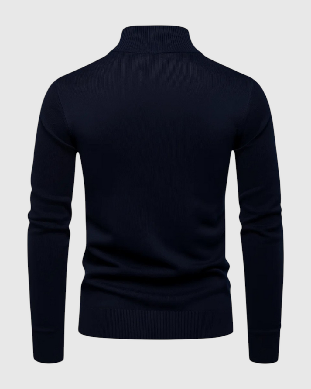 Jersey azul marino con media cremallera para hombre