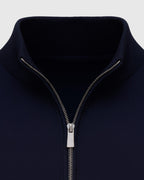 Jersey azul marino con media cremallera para hombre