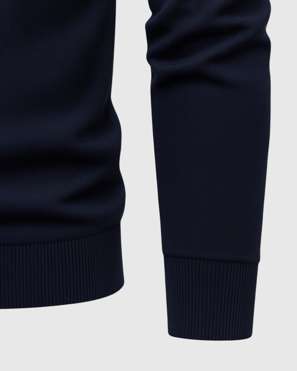 Jersey azul marino con media cremallera para hombre