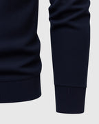 Jersey azul marino con media cremallera para hombre