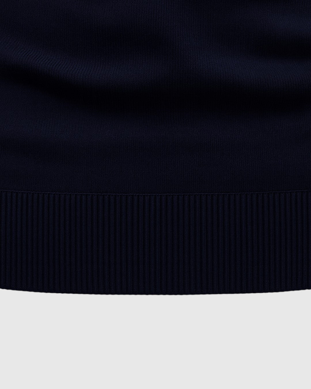 Jersey azul marino con media cremallera para hombre