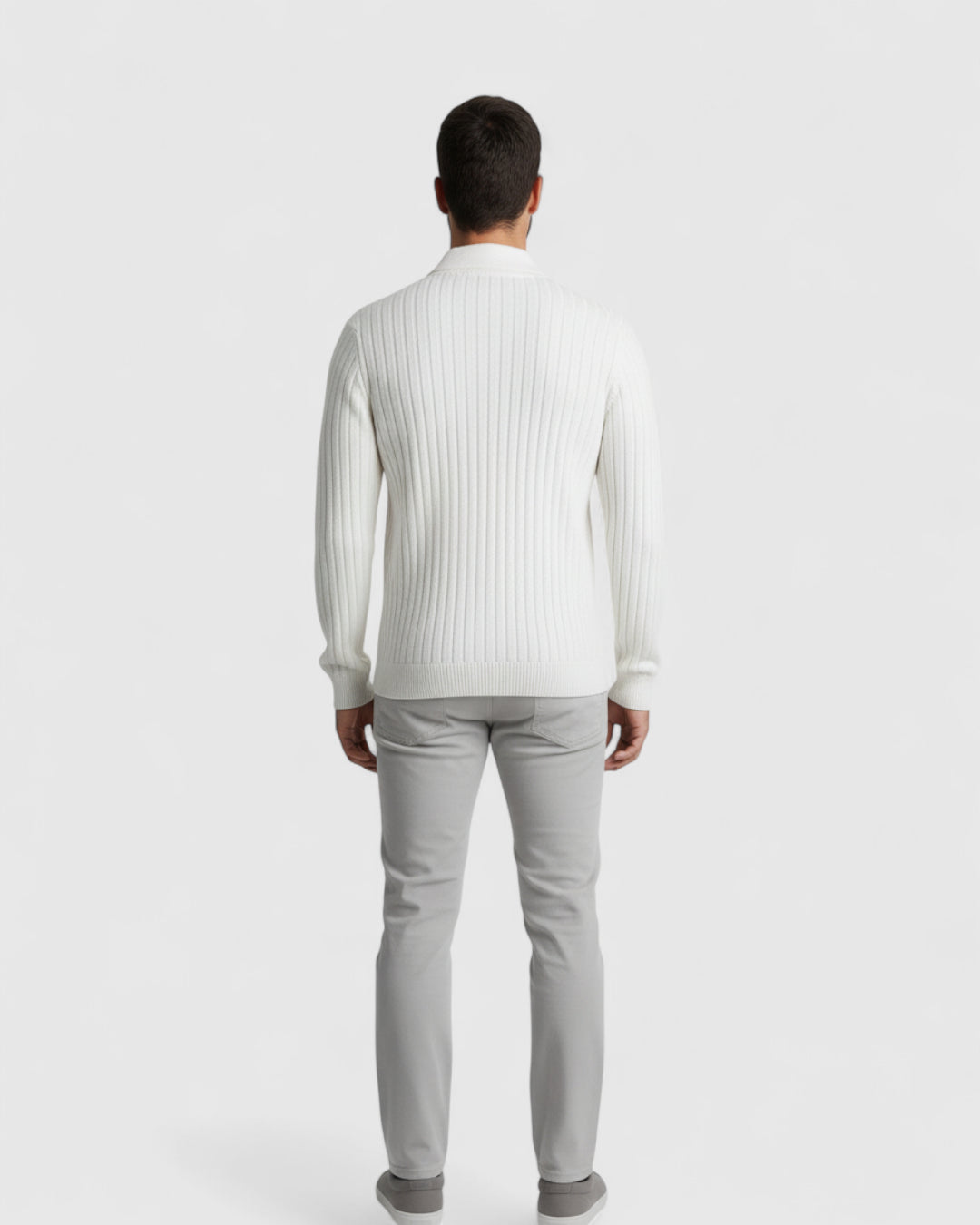 Jersey polo de hombre con cremallera