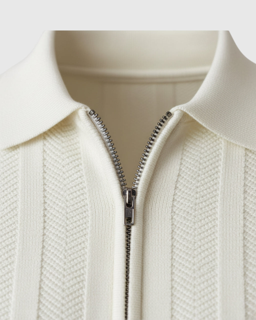 Jersey polo de hombre con cremallera