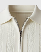 Jersey polo de hombre con cremallera