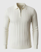 Jersey polo de hombre con cremallera