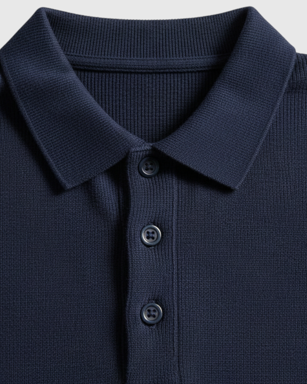 Jersey polo de manga larga para hombre