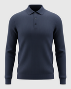 Jersey polo de manga larga para hombre