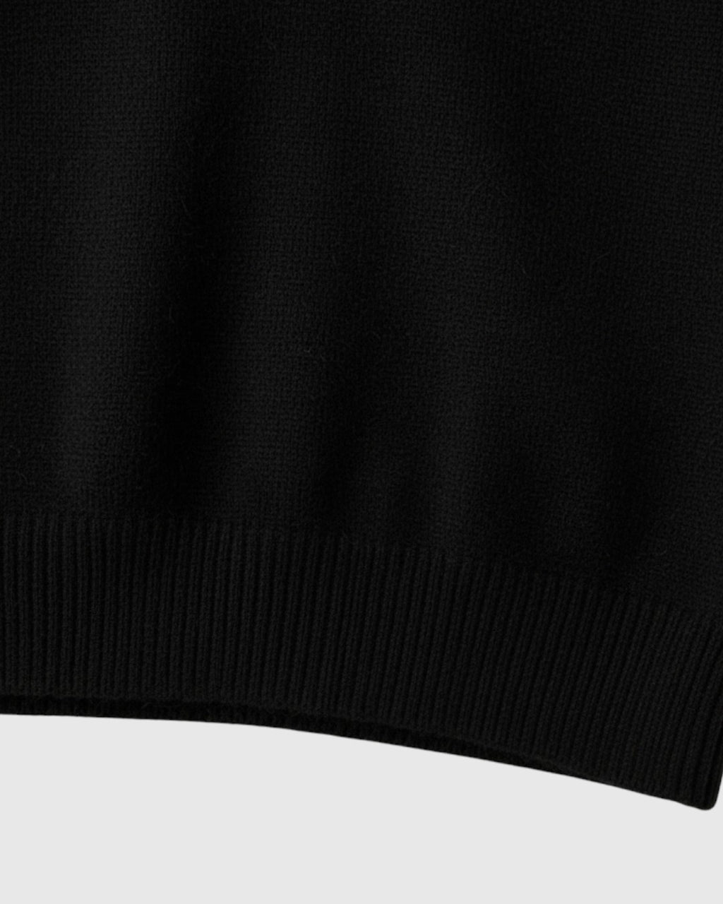 Jersey polo de punto de hombros caídos para hombre – negro