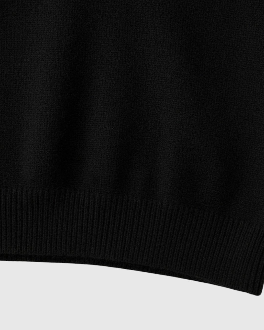 Jersey polo de punto de hombros caídos para hombre – negro