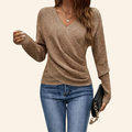 Women's Sophisticated V-Neck Wrap Blouse