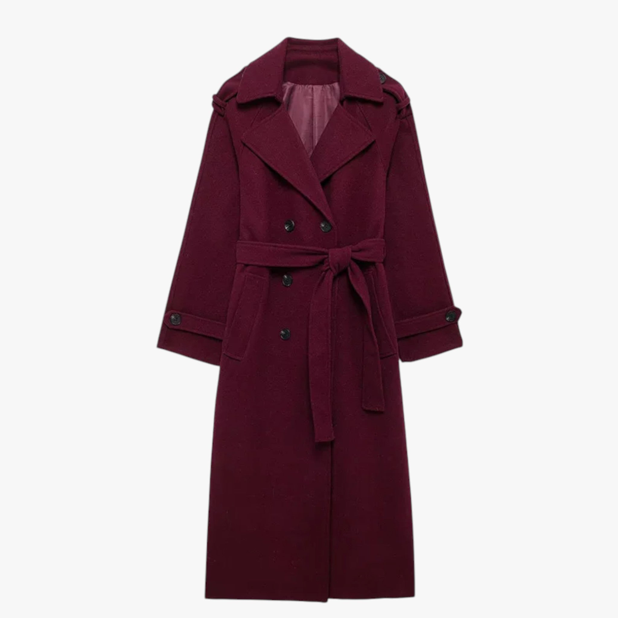 Women's Vintage Long Coat - Timeless, Elegant Outerwear
