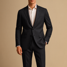 Men's Suits : Men's Lightweight Slim Fit Two-Piece Suit for Weddings and Formal Events in Black van Concept Palermo