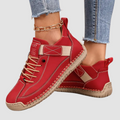 Women's Day Comfort Sneakers with Ergonomic Support Red - DUUWE