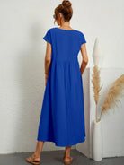 Dress : -Ursina™ | Fluid Midi Dress- in van Cow Clothing