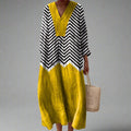 Women's Elegant Geometric Dress with Modern Flair