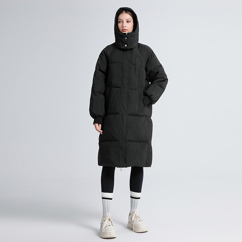 Classic Hooded Long Puffer Coat – Timeless Warmth, Sleek Style