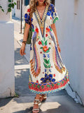 Women's Loose Abstract Print Maxi Dress
