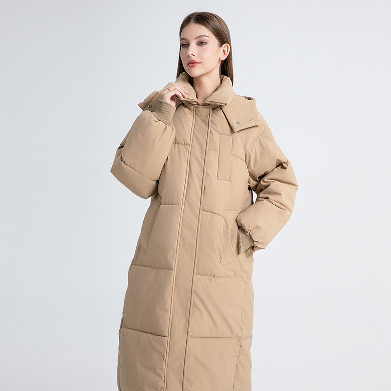 Classic Hooded Long Puffer Coat – Timeless Warmth, Sleek Style