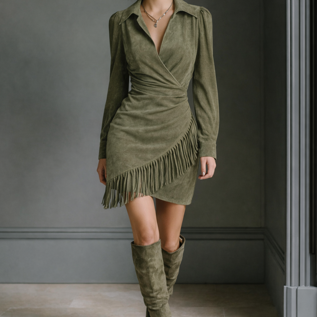 Olive Green Mini Dress - Effortlessly Chic

