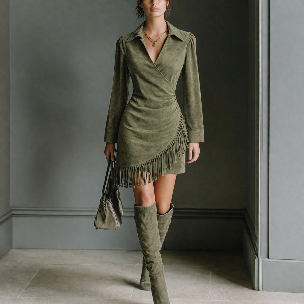 Olive Green Mini Dress - Effortlessly Chic
