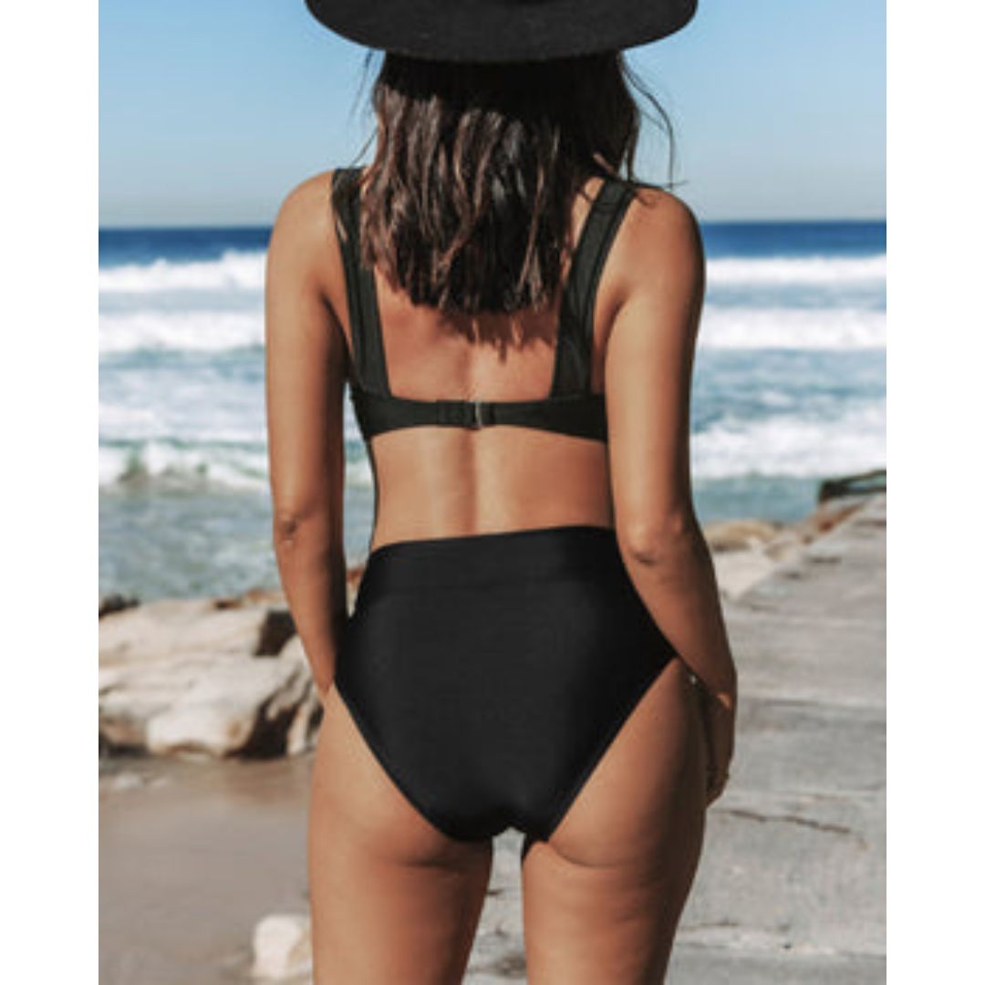 Women's Hilde Solid High-Waist Swimsuit – Timeless