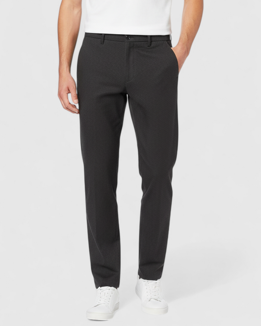 Pantalón informal moderno de otoño para hombre en color negro