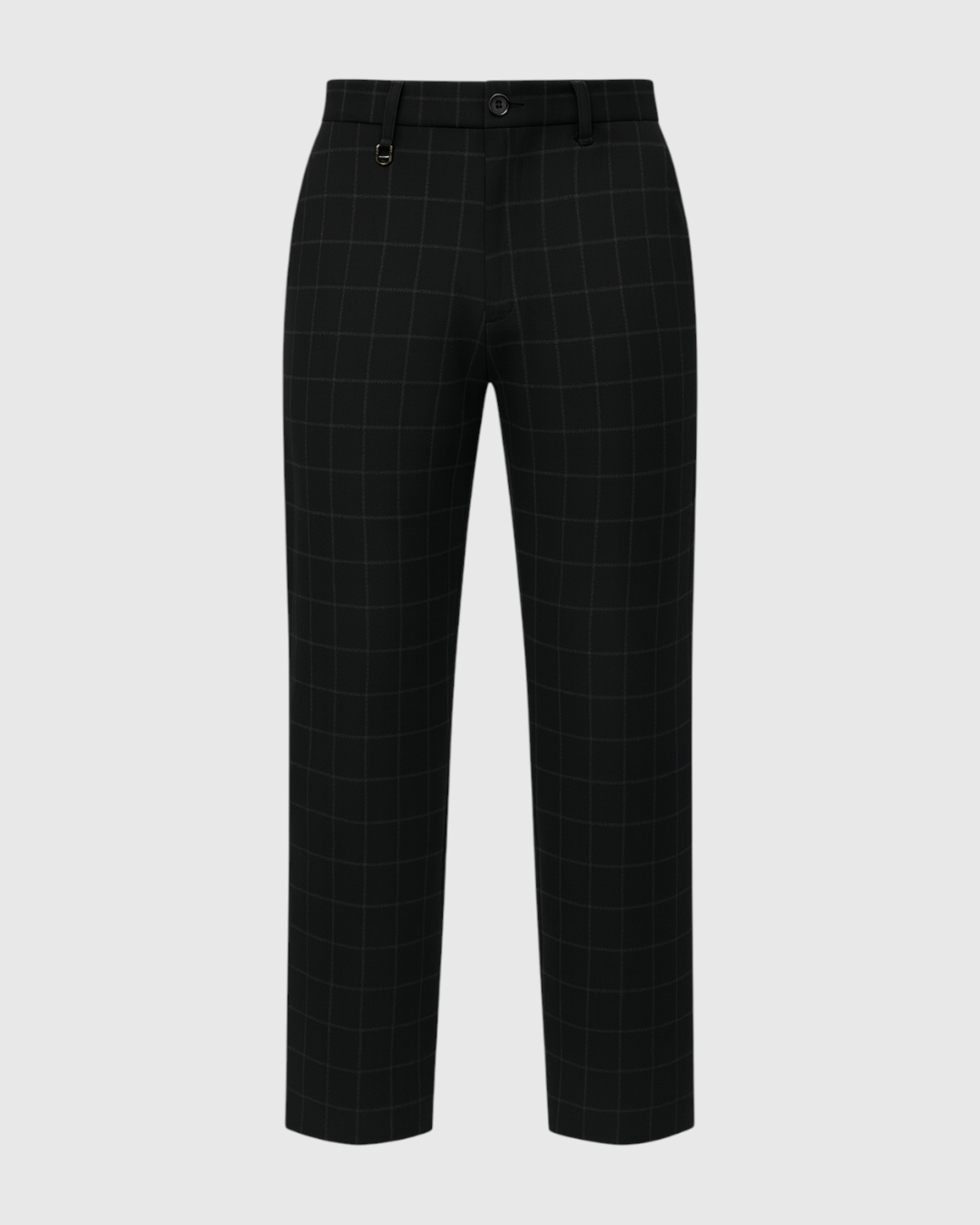 Pantalones Formales a Cuadros Negros Para Hombre