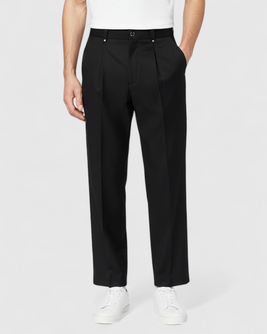 Pantalones Negros Holgados Informales