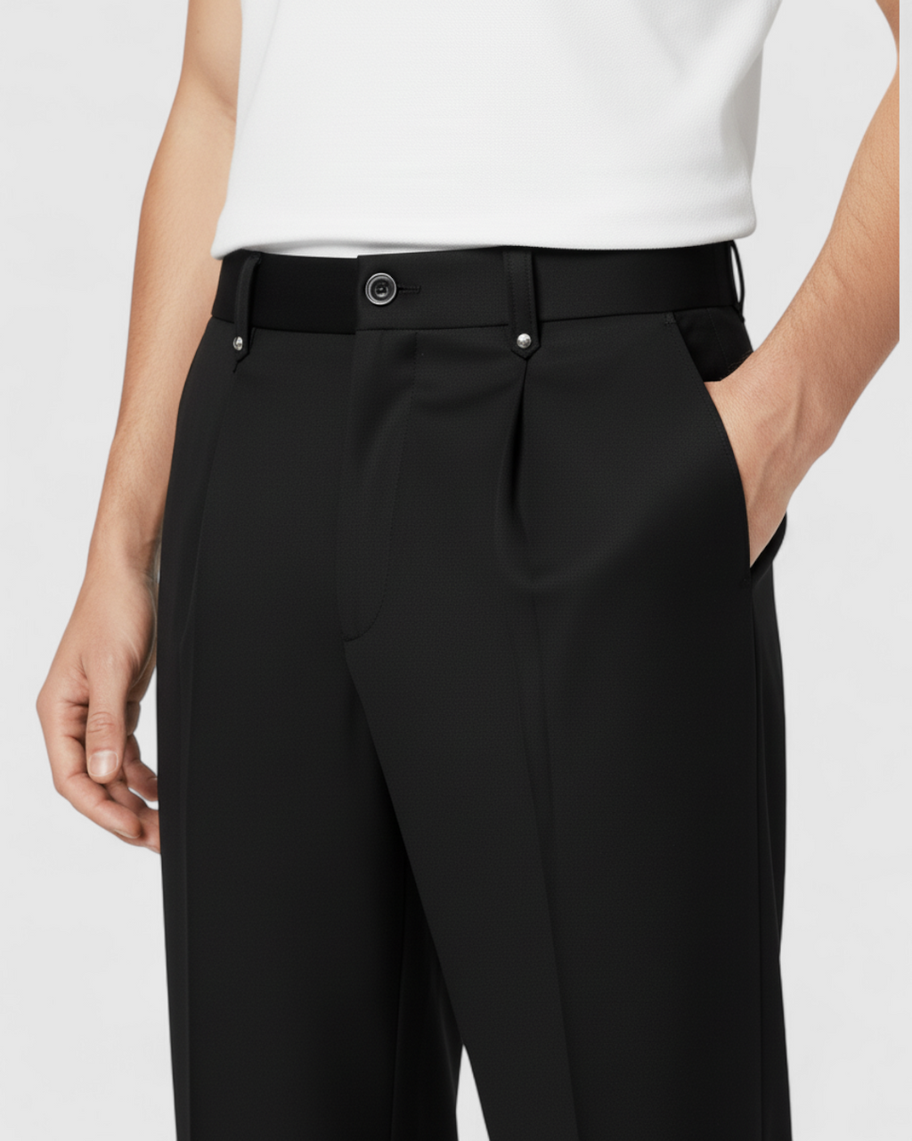 Pantalones Negros Holgados Informales