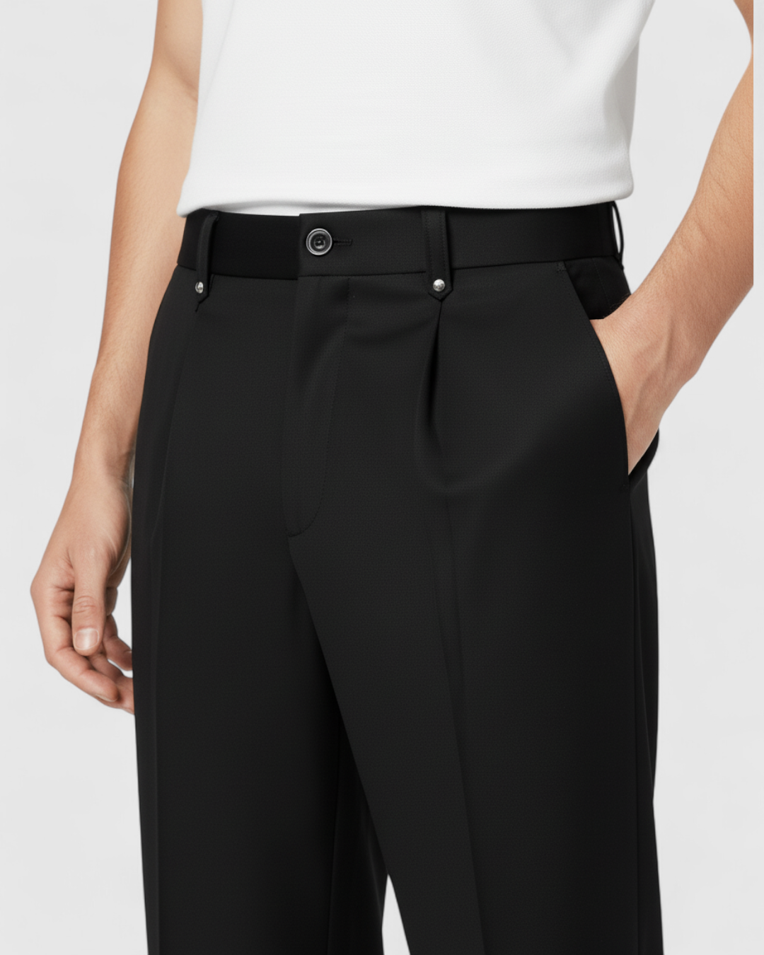 Pantalones Negros Holgados Informales