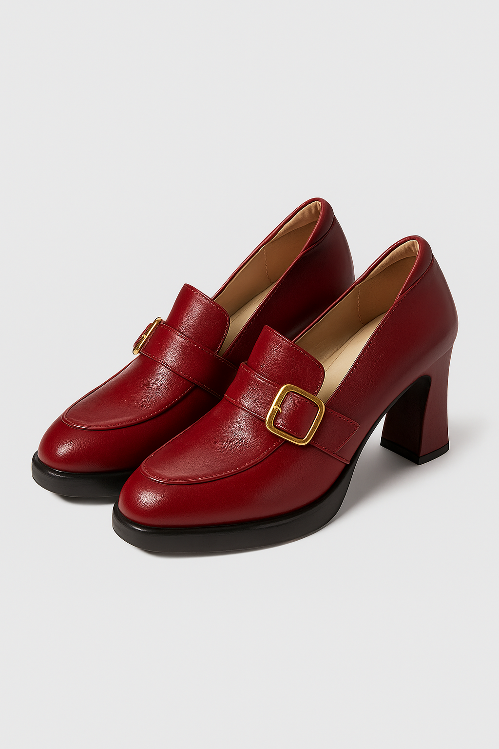 Chic Buckle-Detail Women's High-Heeled Pumps