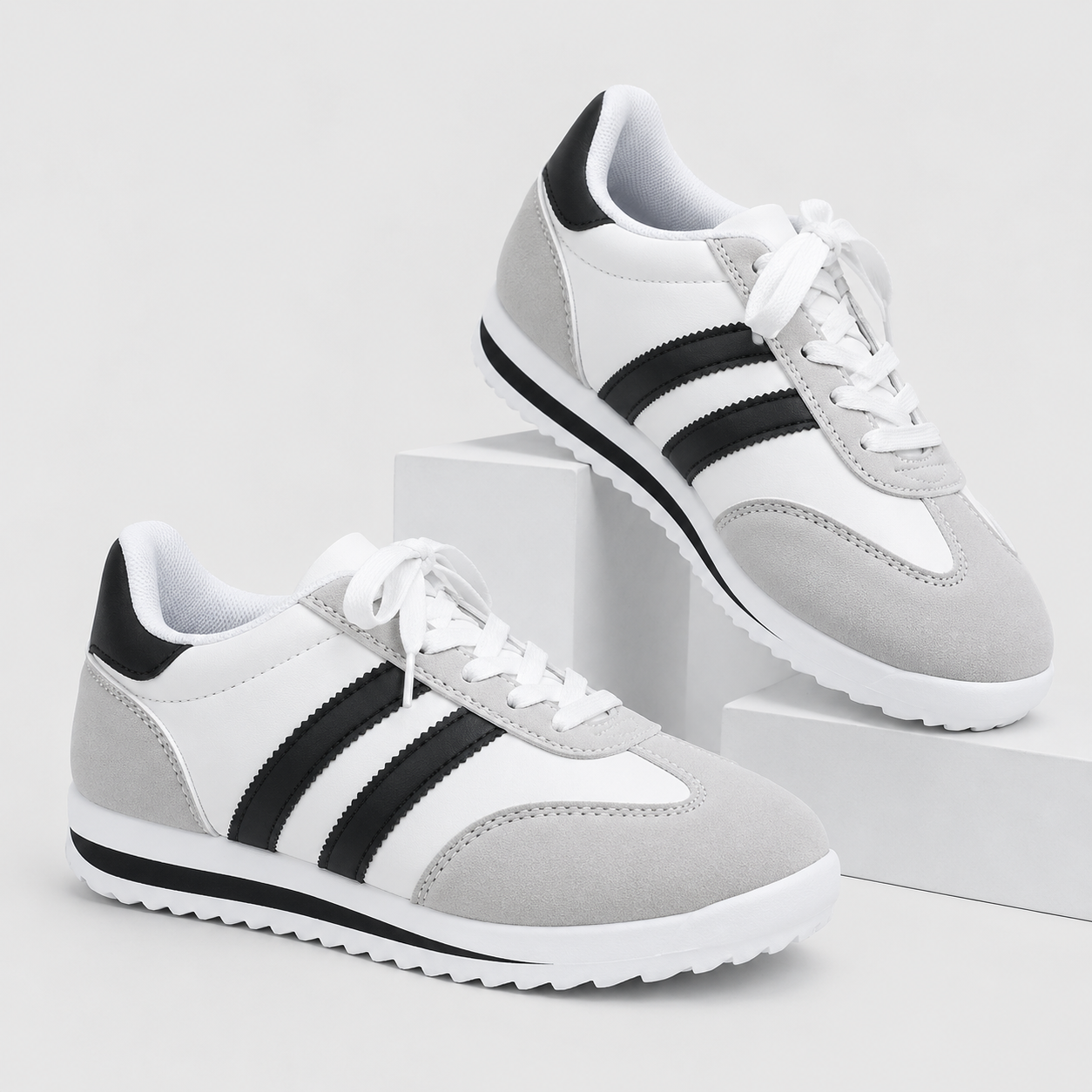 Retro Casual Sneakers – Lightweight Lace-Up Everyday Shoes